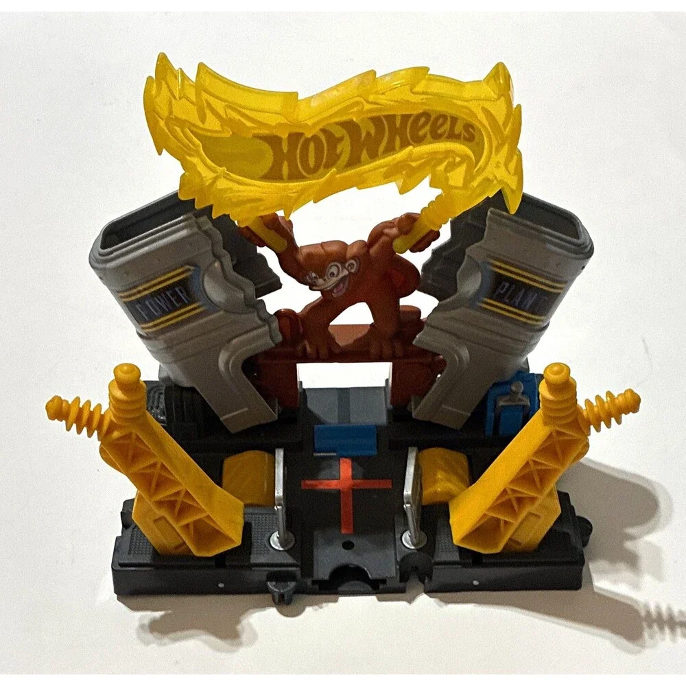 Hot Wheels Gorilla Attack Power Plant FMY98 Track Set Piece Pop-Up Gorilla Toy